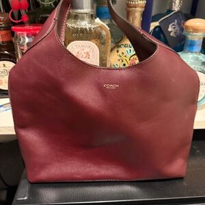 Coach Maroon Leather Hobo Bag